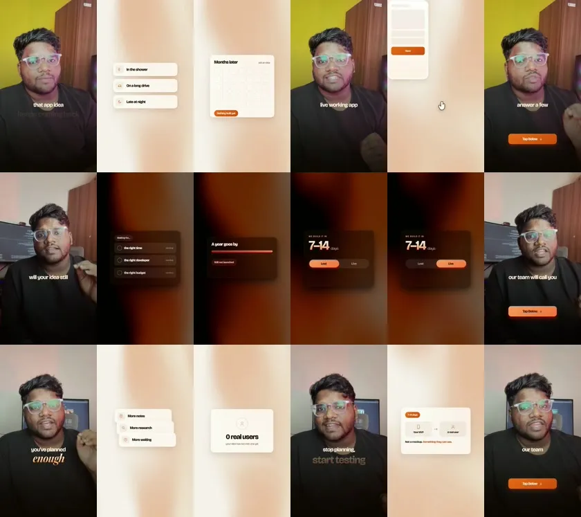 Three ads from the same pipeline
